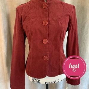 Zinc Women's Blazer in Deep Red